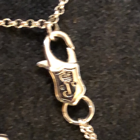 VINTAGE 2000 JUICY COUTURE SILVER HEART KEY PADLOCK PENDANT NECKLACE . - Picture 9 of 10